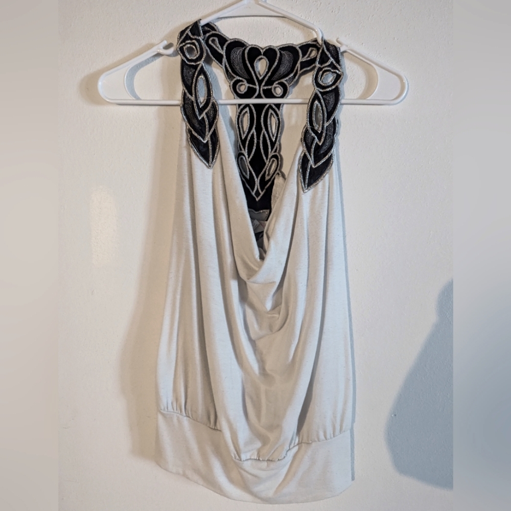 Elegant Black and White Women's Top